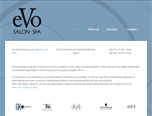 Tablet Screenshot of evo-salon.com